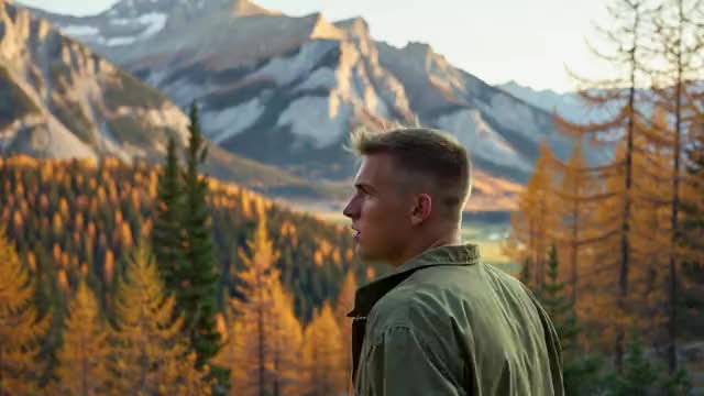 Mountain larches: An autumn hike above the valley